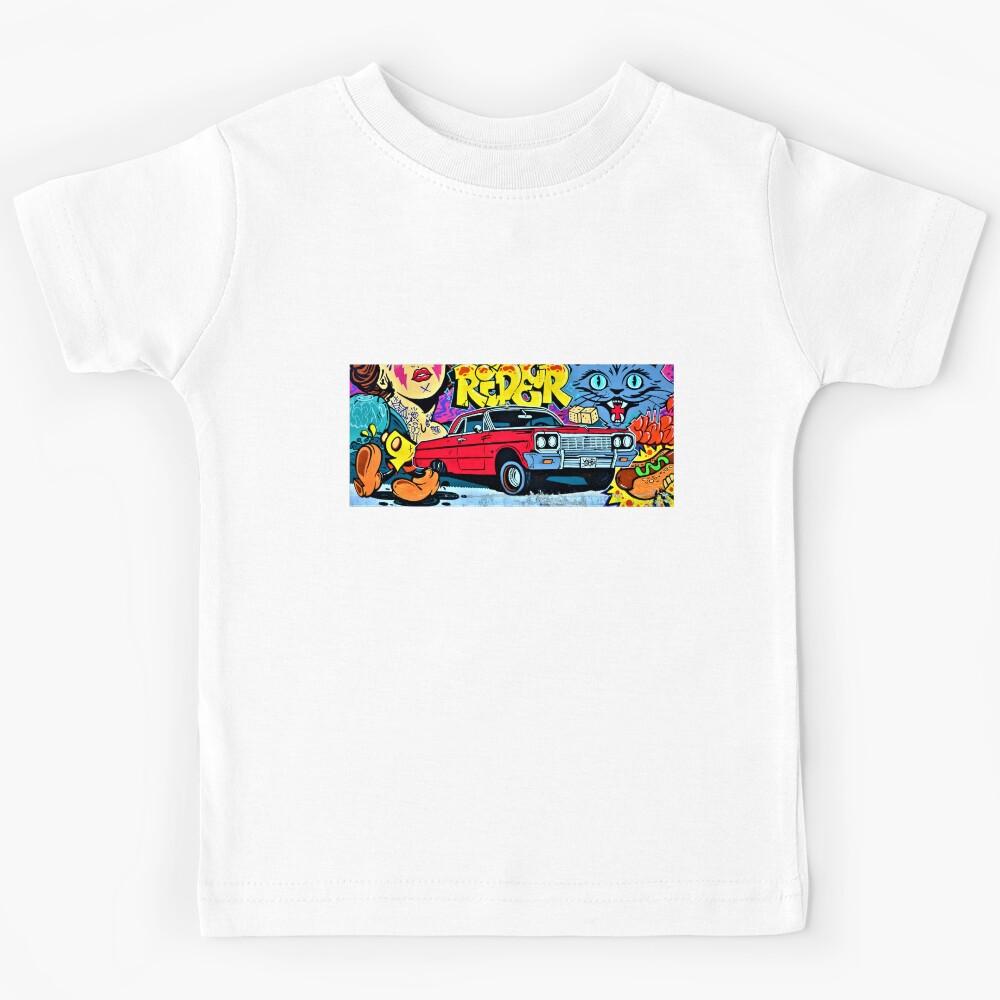 Graffiti red retro pop art car Kids T-Shirt 100