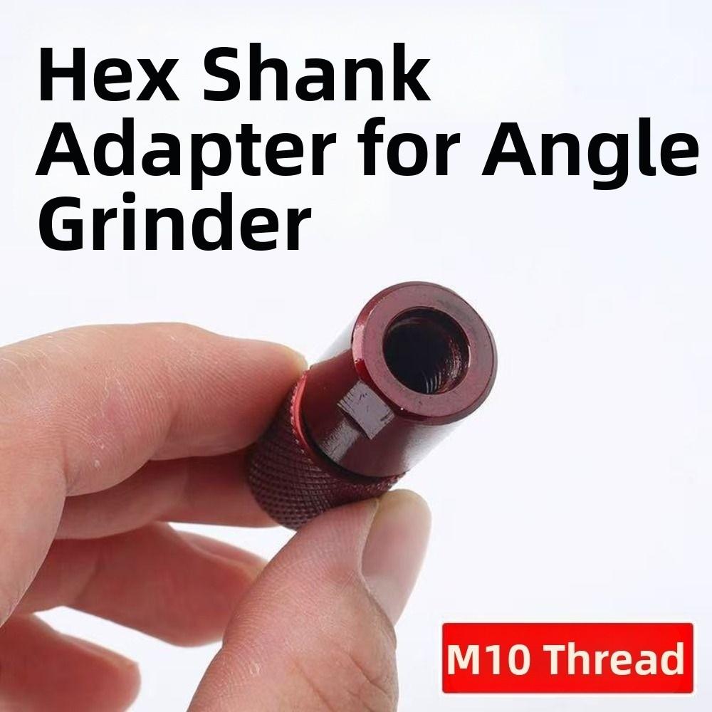 M10 Thread Hex Shank Converter Hex Shank Drill Bit Adapter  Angle Grinder Accessory