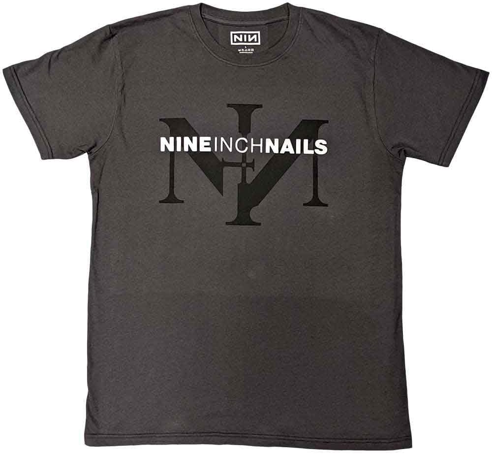 

Men s Nine Inch Nails Icon & Logo T-Shirt Charcoal Grey 5XL різнокольоровий