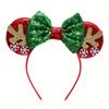 Christmas Mouse Ears Headband Christmas Antlers Snowflake Santa Snowman Hair Accessories For Christmas Party Dress Up