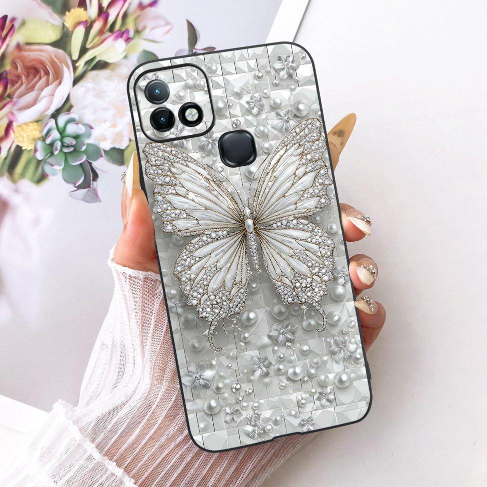 For Infinix Hot 10i Case Luxury Butterfly Fashion Girls Boys Cute Painted Casing For Inifnix Hot 10i X659 X659B X658E Cover
