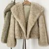 European and American autumn and winter new imitation fox fur coat women's short fashion fur coat coat