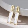 New Square Long Hanging Earrings for Women Colorful Enamel Geometric Statement Dangle Earrings Girls Drop Earrings Pendientes
