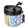 Pill Dispenser with 7 Compartments Anti-Mix Design Easy Access Pill Bottle Organizer Travel BPA-Free Pill Container