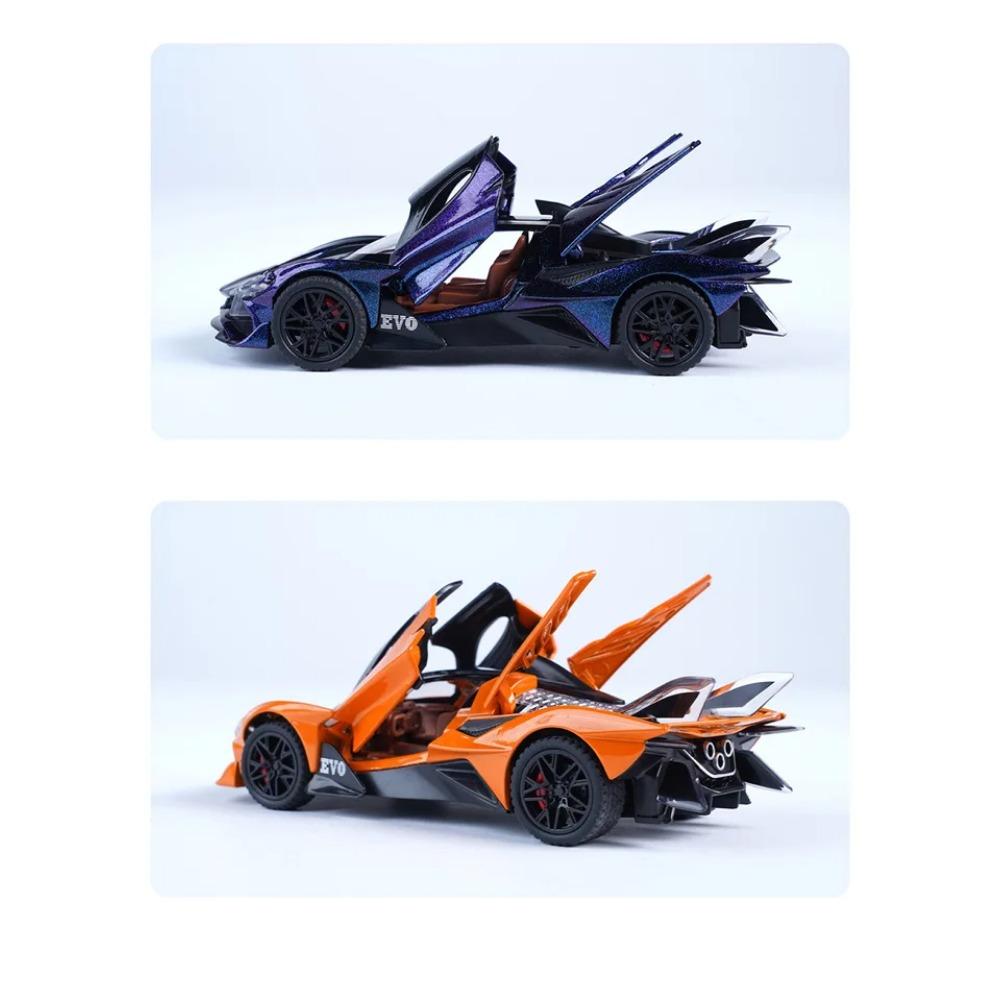 1/32 Apollo Project EVO Alloy Sports Car Model Diecast Metal Super Racing Car Vehicle Model Simulation Sound Light Kids Toy Gift
