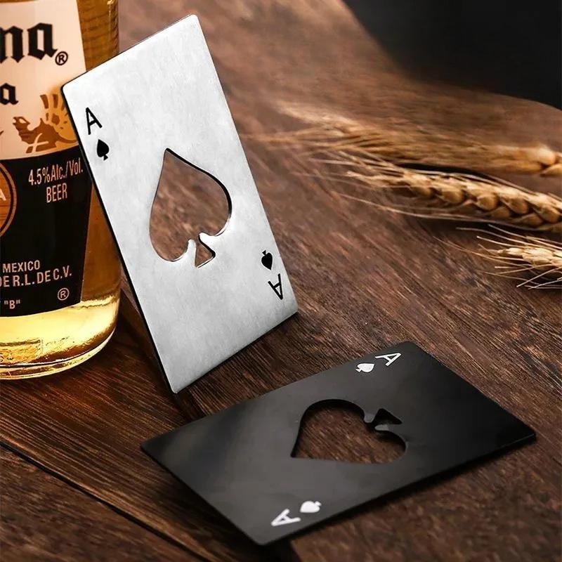 1/5/10pcs Poker Card Bottle Opener Ace of Spades Bottle Opener for Wallet and Pocket Metal Beer Opener Wedding Favors for Guests