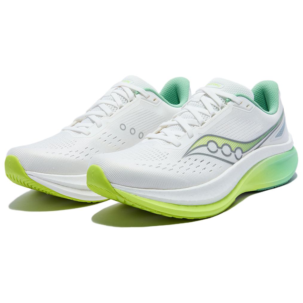 Saucony TIDE Wave 4 Mesh Breathable Rebound Running Shoes Unisex White S28279-4