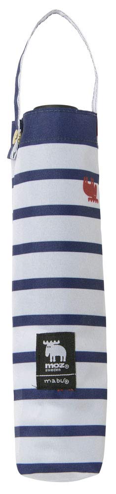 Mabu Folding Border moz x mabu UV Umbrella, Blue, Collaboration, Wind-Resistant Ribs, Protection, Mini, SMV-40489