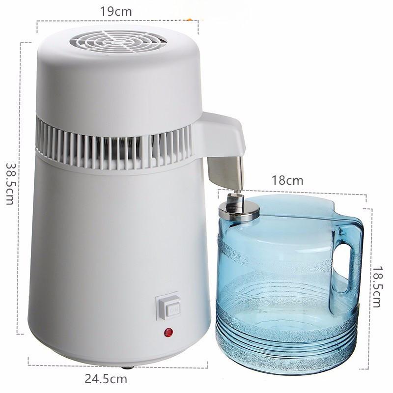 4L Large Capacity 750W Medical Purifying Water Equipment Stainless Steel Distilled Water Maker Water Distiller