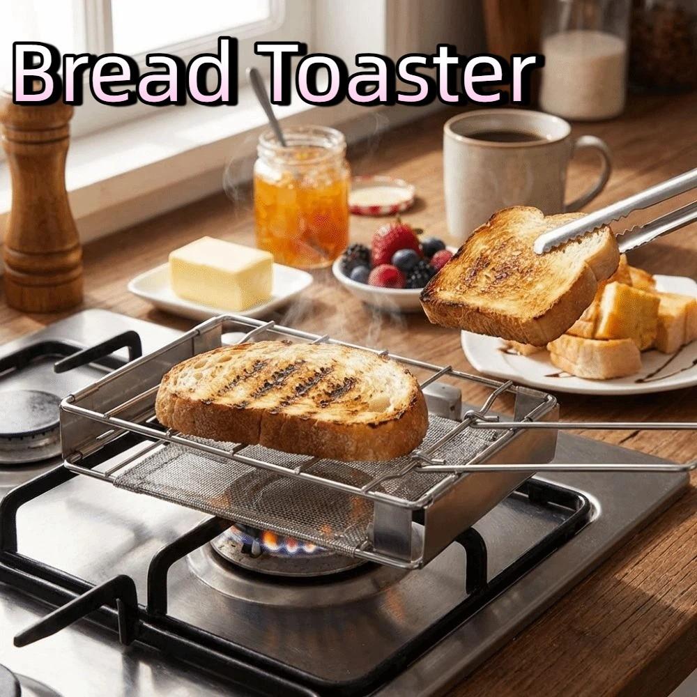 Stainless Steel Bread Toaster Bread Tray Mesh Net Grill Sausage Grilling Rack  Home Cooking
