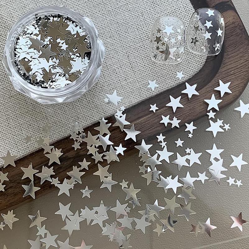 Size Mixing Sparkling Star Nail Glitter Sparkling Pentagram Nail Decor Nail Salon Design Cute Accessories Diy Nail Art Design