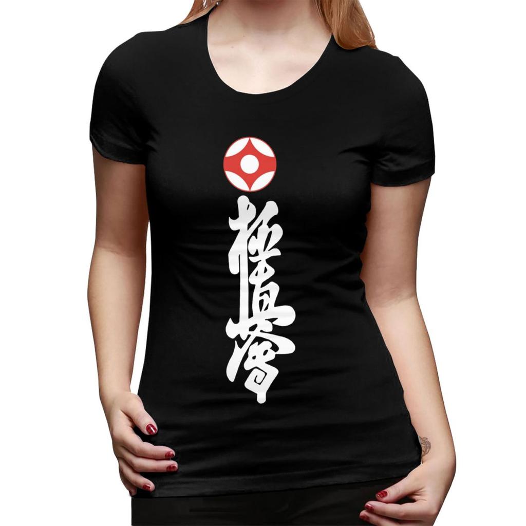 Kyokushin Karate Kanji Taijutsu TShirt for Women Round Neck Streetwear T Shirts Womens Tees Short Summer Clothes Tops