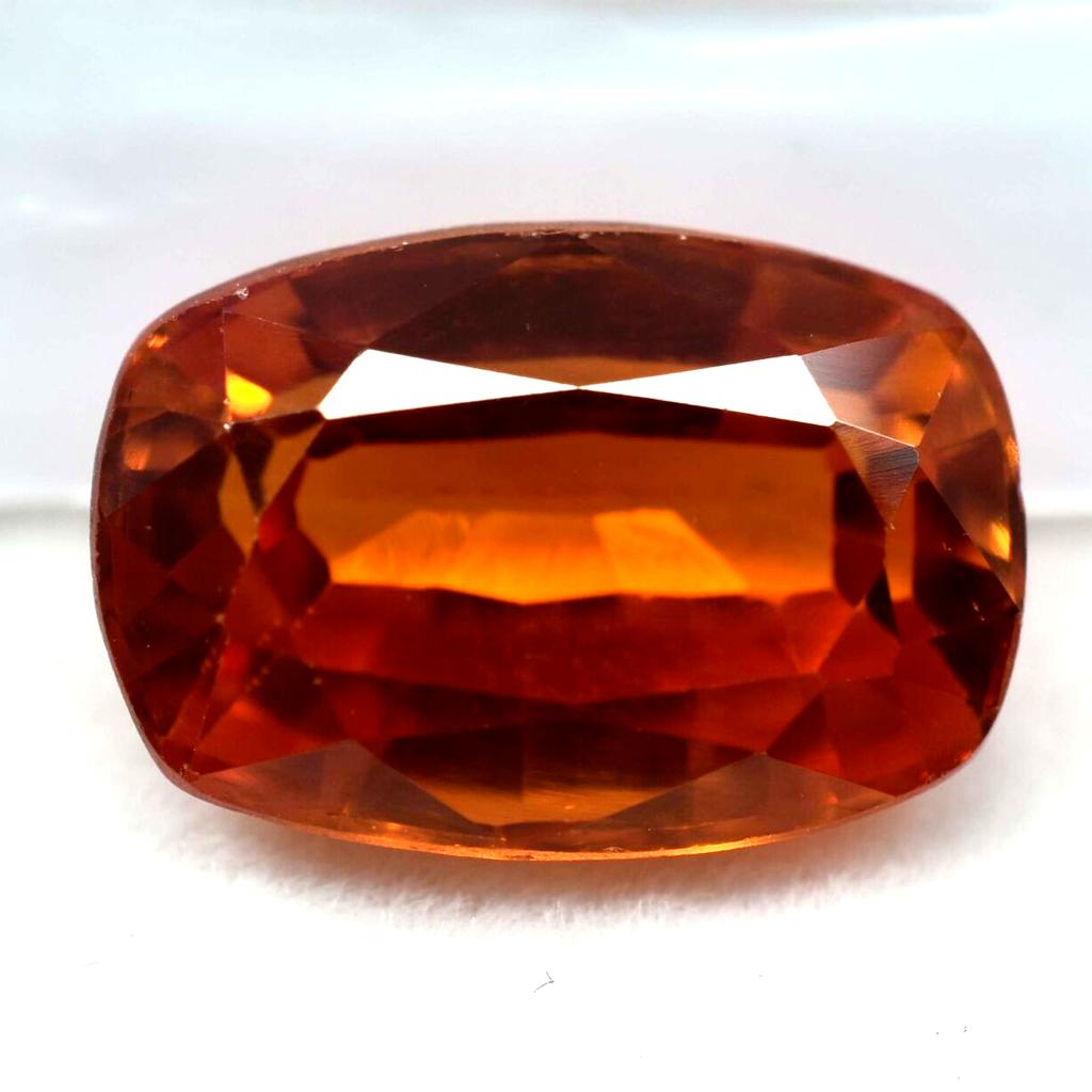 5.80 CARAT NATURAL Orange Sapphire Cushion Shape Loose Gemstone A++
