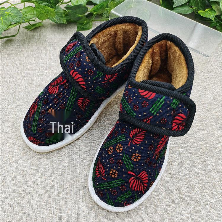 Women's Winter High-Top Cotton Shoes: Thickened Velvet, Non-Slip Foam Sole Snow Boots