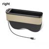 Car Colour Light Seat Gap Storage Box 2 USB Charging LED Car Crevice Storage Organizer Box Auto Interior Stowing Tidying