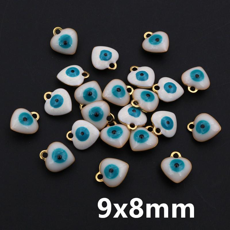 20pcs 10x8.5mm Enamel Evil Eyes Star Charms Pendant Stainless Steel DIY Jewelry Making Accessories Findings Bracelet Earrings