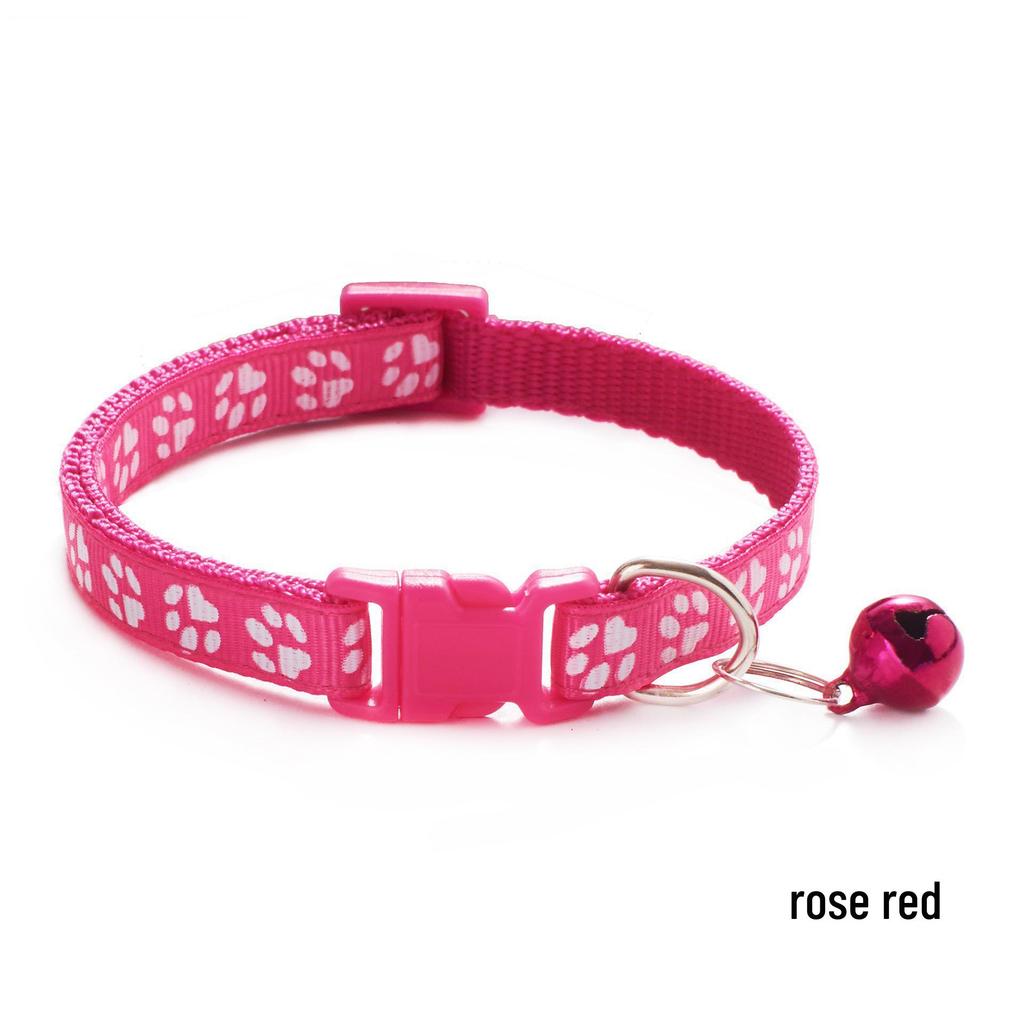 Mehrfarbiges Kätzchenhalsband mit Glöckchen & Hundemuster