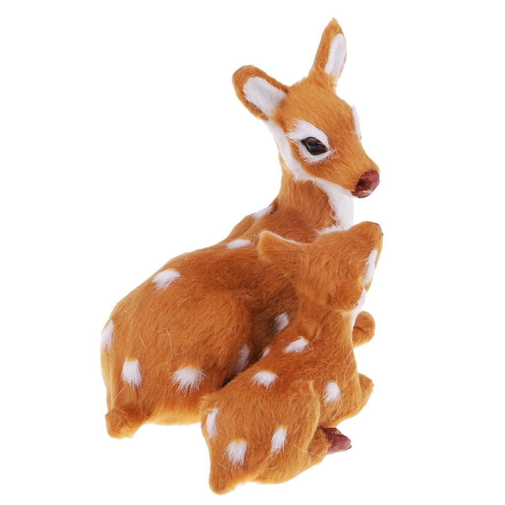 Simulation Plush Reindeer Deer Figure Toys Stuffed Animal Decoration