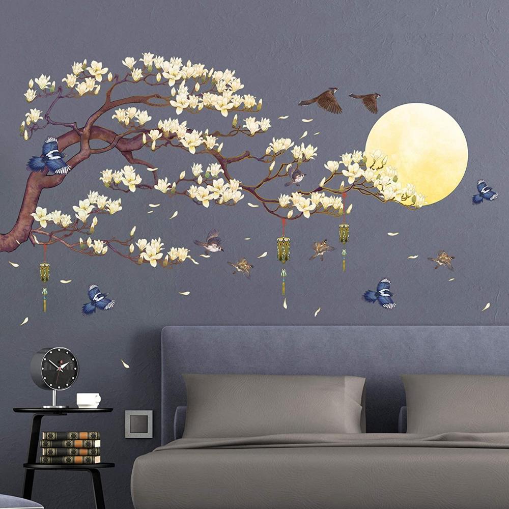 Background DIY Removable Self Adhesive Brown Tree Chinese Style Mural Wall Sticker Decals Wall Art