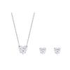 Stilla Attract Herz Ohrringe und Halskette Set Damen Schmuck Rhodium Zirkonia Kristall 5646751
