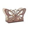 Rustic Napkin Holder Vintage Butterfly/Sunflower Wooden Paper Towel Dispenser Tabletop Standing Napkin Rack for Kitchen Dining Room Farmhouse Party