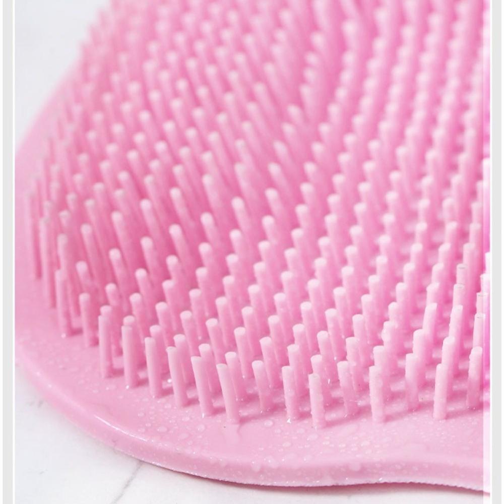 Shower Foot Scrubber Mat Back Washer Exfoliating Bath Wash Pad Wall Mounted Slip Suction Cups for Use In Cleaner Men and Women