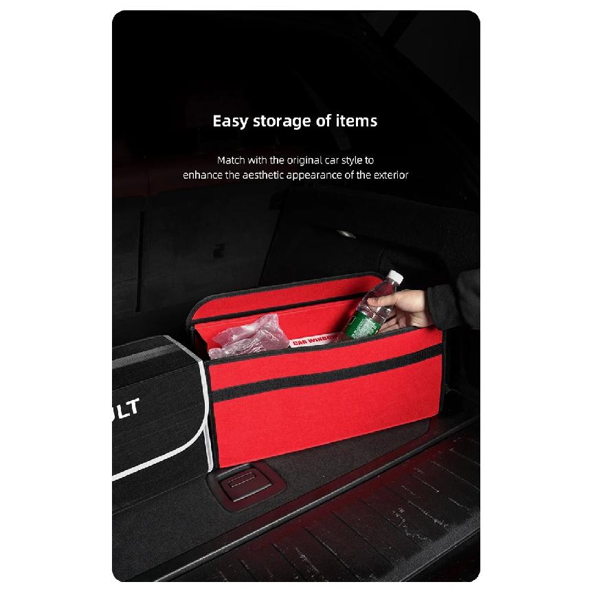 Car Boot Storage Box Storage Organizer Tool For Renault Clio Sandero Captur Megane R5 4 E-tech Scenic Austral Rafale Symbioz QM6