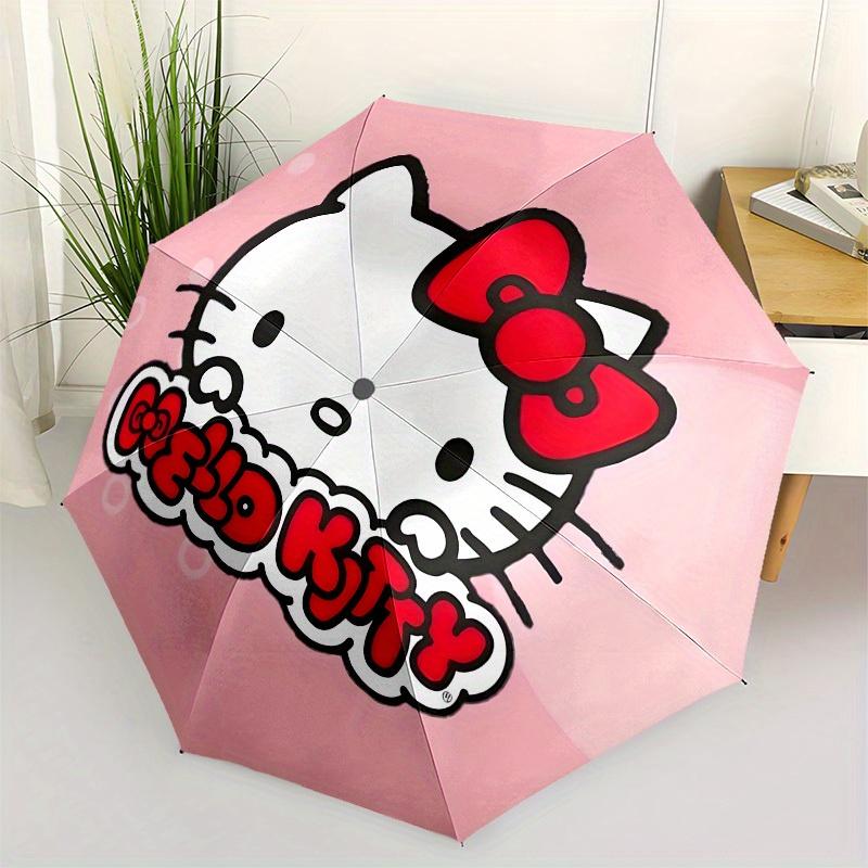 

1pc Hello Kitty Sticker Design Umbrella with Plastic Handle,Suitable for All Seasons Home Travel Outdoor UmbrellaSanlio120