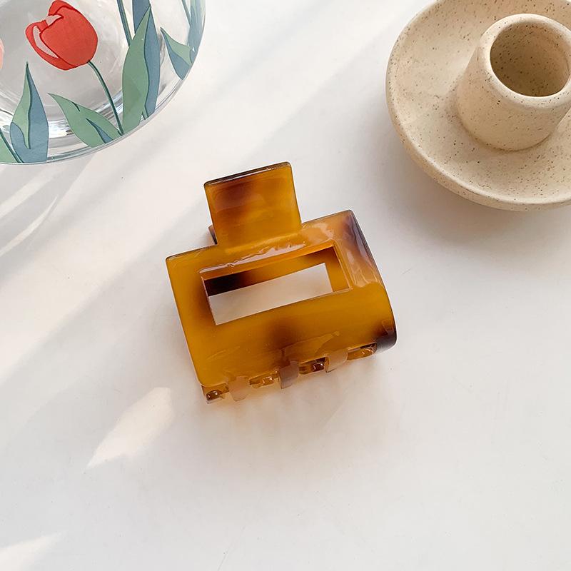 Korean Style Simple Geometric Acetate Square Hair Claw Clip