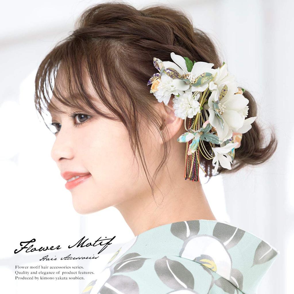Haare Erwachsenwerden Abschluss 2-teilig Blau Mizuhiki Abschluss Haare Haare Hergestellt in Japan (Soubien) Ornament, Zeremonie, Zeremonie, Set, Weiß, Grün,