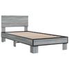 Bed Frame with Headboard Grey Sonoma 80 x 200 cm Engineered Wood