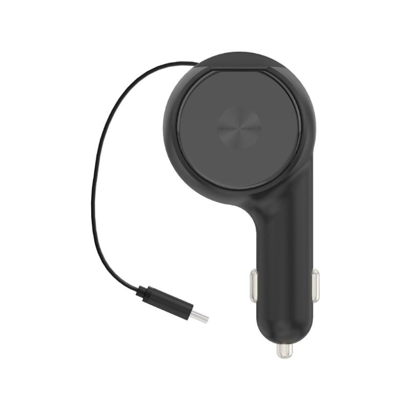 Retractable Car Charger 2 in 1 Fast Charging Car Phone Charger 60W Mini Car Adapter USB C Charger for Phone Laptop