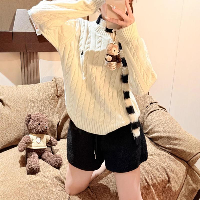 Lamb Wool Shorts Apricot Casual Pants Women's Winter Retro Thermal Plush Wide-leg Pants Gray Plush Pants