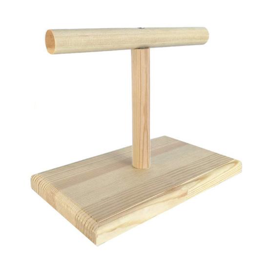 

Portable Wood Bird Parrot Training Spin Perch Stand Playground Platform Toy