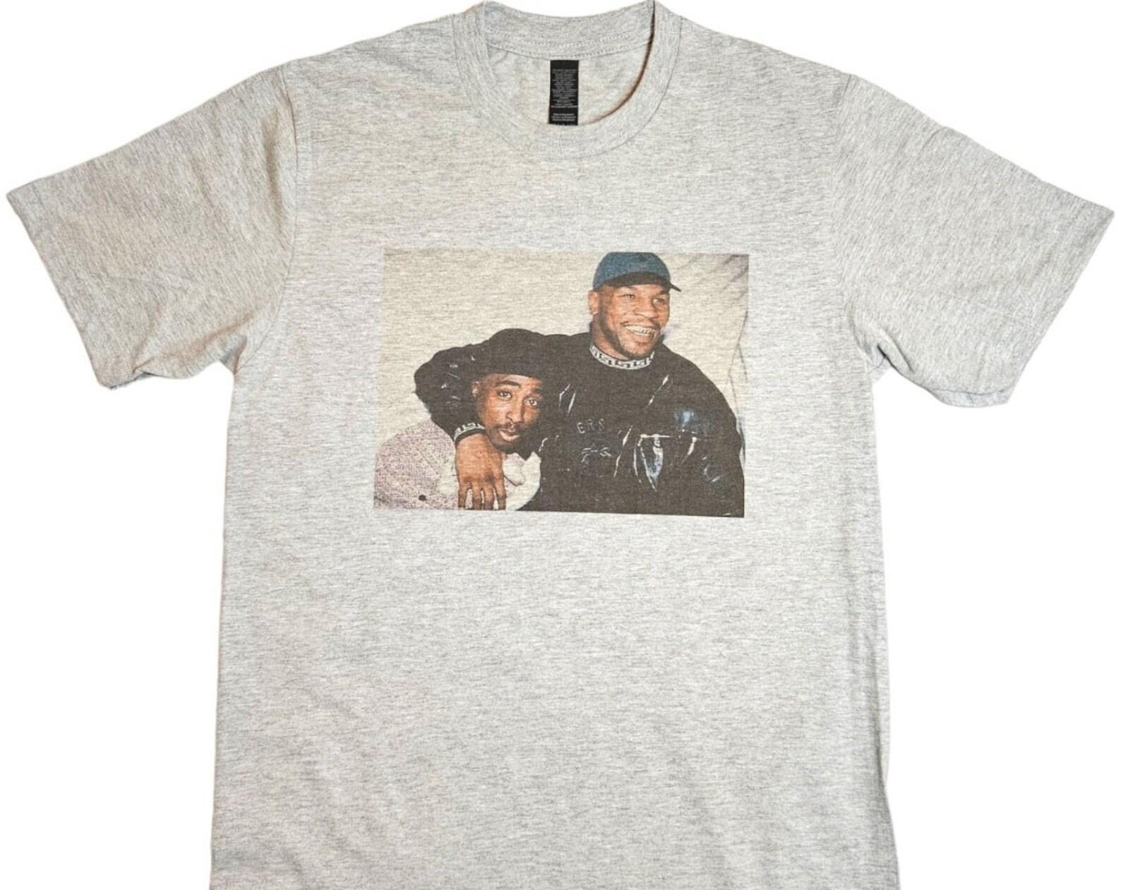 Mike Tyson and Tupac Shakur 2pac Grey T-Shirt sizes available S-3XL M