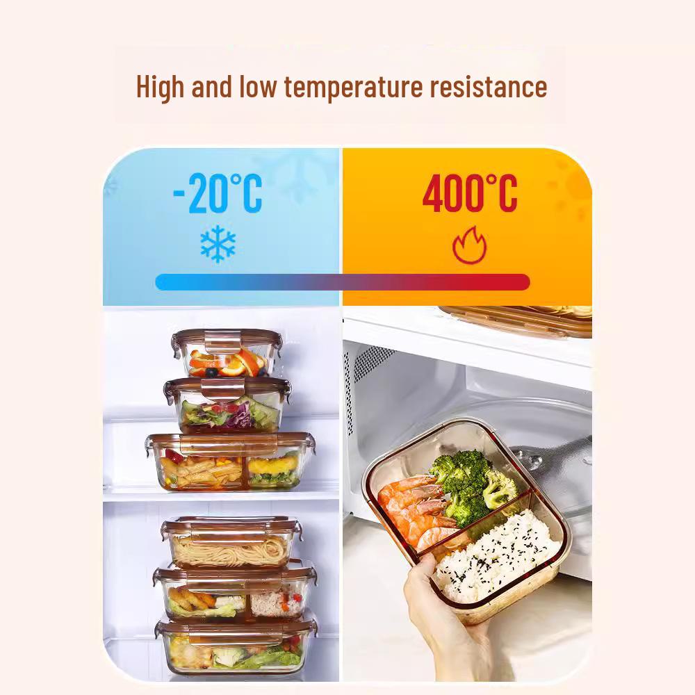 Mikrowellengeeignete Lunchschüssel aus Borosilikatglas mit Deckel
