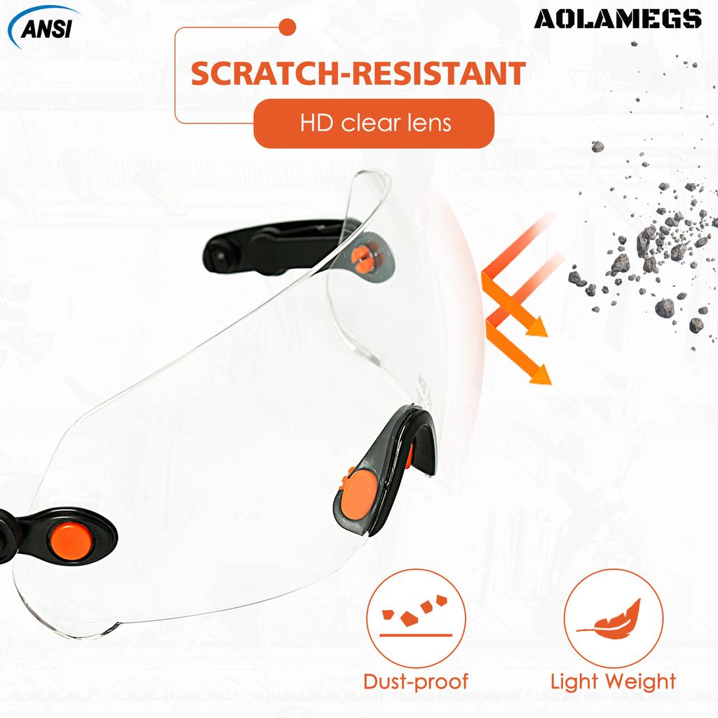 Goggles Accessories for Aolamegs Model ABS Safety Helmet With ANSI and CE Certification