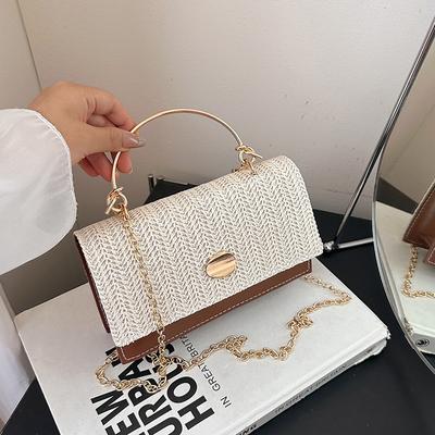 Handtasche Kleine Tasche Damen 2025 Sommer Neu Gewebt Personalisierte Kleine Tasche Mode Personalisierte Retro Umhängetasche