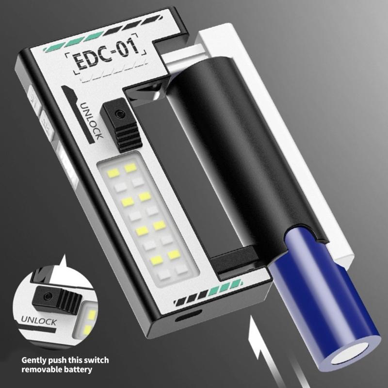 High Brightness LED Outdoor Lamp Features Type C Fast Charging Removable Battery and Multiple Light