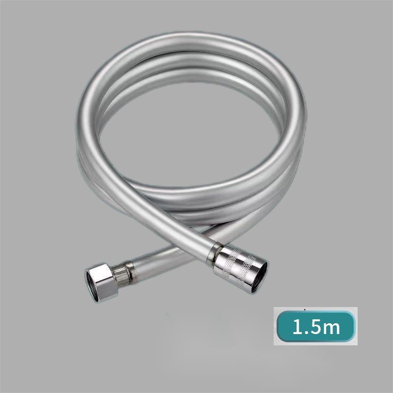 Reinforced Nylon Silk Shower Hose, Stainless Steel Anti-Scald, Anti-Tangle, Explosion-Proof, Flexible and Universal Fit