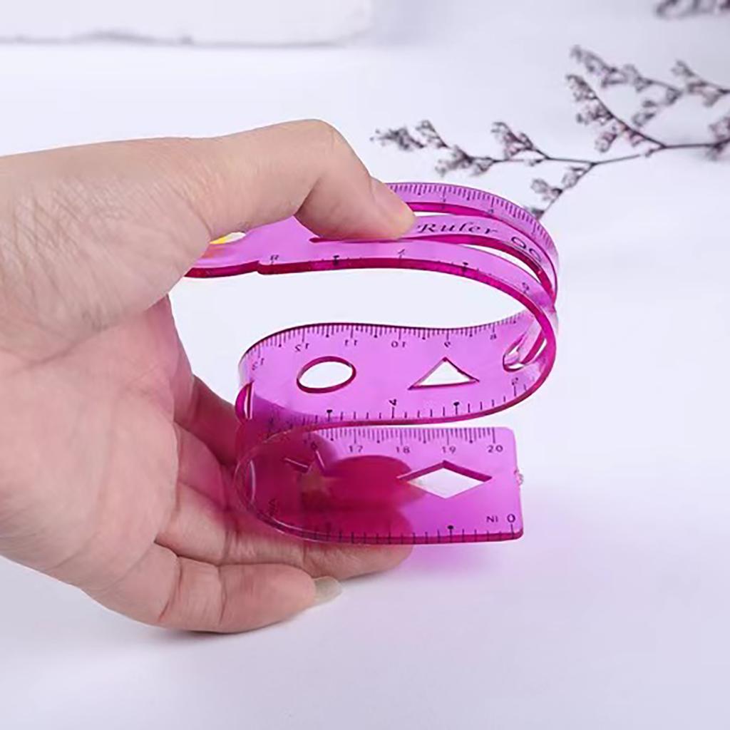 4 Pcs Multifunctional Ruler Straight Ruler Flexible Ruler Drawing Ruler Bendable Ruler Soft Ruler School Supplies