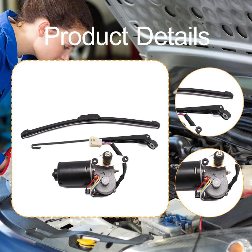 Elektrischer UTV-Windschutzscheibenwischer-Kit, 12V-Motor für Angelboot-Zubehör