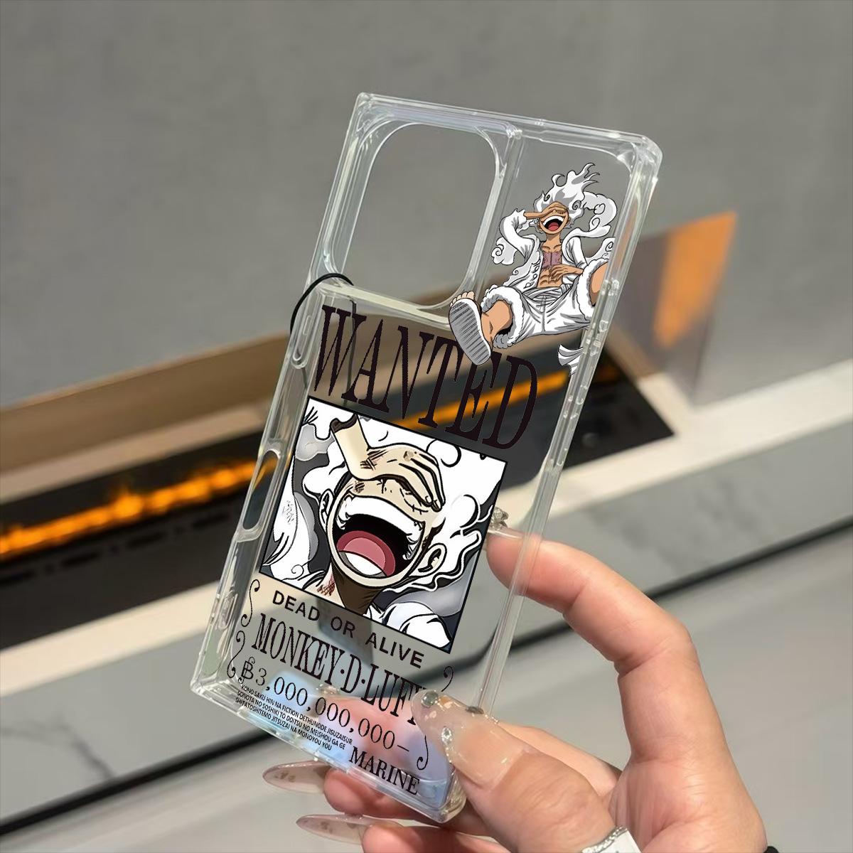 

Transparent Square Back Tube Case Casing Protection For iPhone 13 14 Pro Max 15 Plus 11 16 ProMax 12 Anti-Oxygen,Luffy Wanted Poster Pattern iphone 11 ProMax