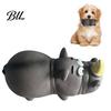 Dog Chew Toy Pet Toys Rhino Shape with Sound Design Flexible Bite-Resistant Bite-resistant Latex Teeth Cleaning Relieve Anxiety Shaped