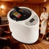 Efficient Transportable Steam Generator for Home Steambath Use with Rapid Warm Technology and Simple Design