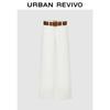 UR Women's Retro Belt Denim Long Pants
