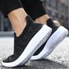 Light Men's Running Sports Shoes Knitted Breathable Mesh Walking Shoes Daily Flats Slip-on Casual Shoes