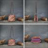 Hand-woven Bag, Women's Genuine Leather Color-woven Single-shoulder Crossbody Bag, Fashionable and Versatile Shell Bag