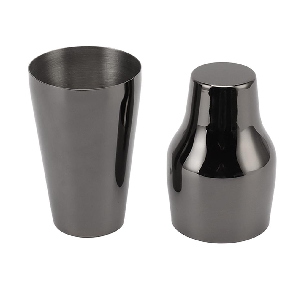 Stainless Steel Drink Shaker French Style 2 Section Martini Mixer Drink Shaker for Bar Home Camping Picnic Dazzling