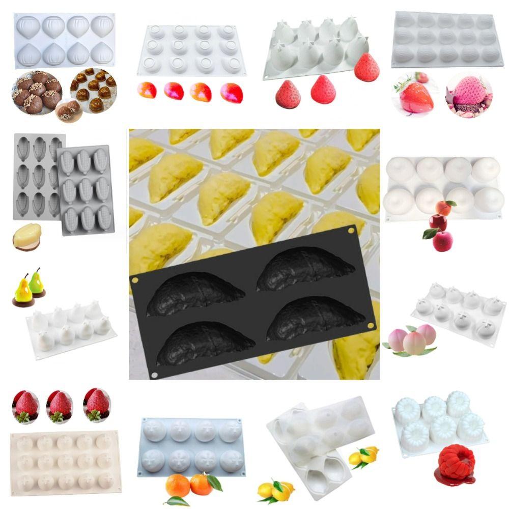 Silicone Realistic Fruit Baking Mold Non-toxic Jelly Pudding Mold Mousse Cake Molds  Wedding Cakes